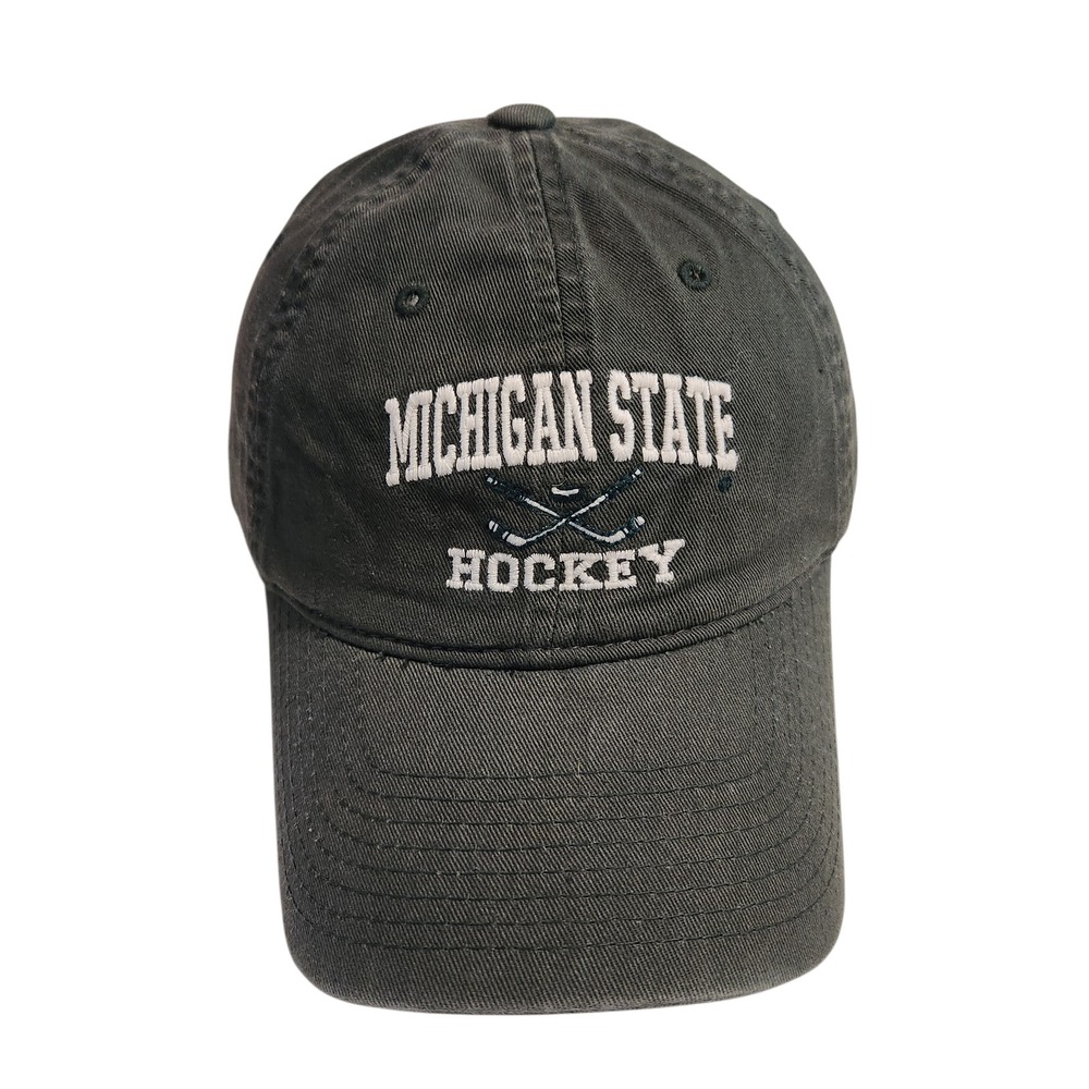 Michigan State Spartans Hockey Green Baseball Cap Hat Adjustable Legacy‎